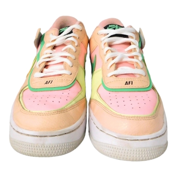 Nike Air Force One Shadow Barely Volt Artic Punch Sneakers 9 - Picture 4 of 11